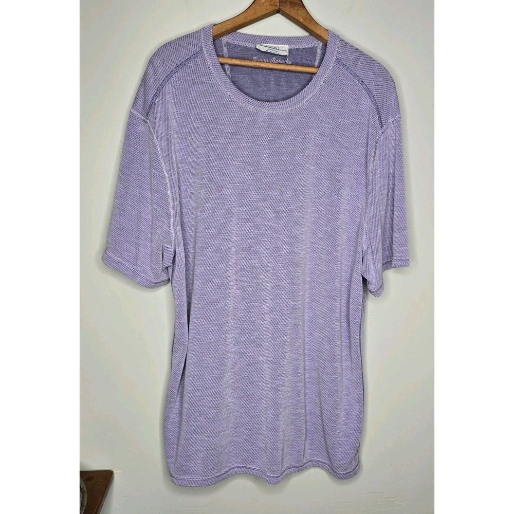Tommy Bahama Island Zone Reversible Shirt Mens XL Purple Performance Vacation